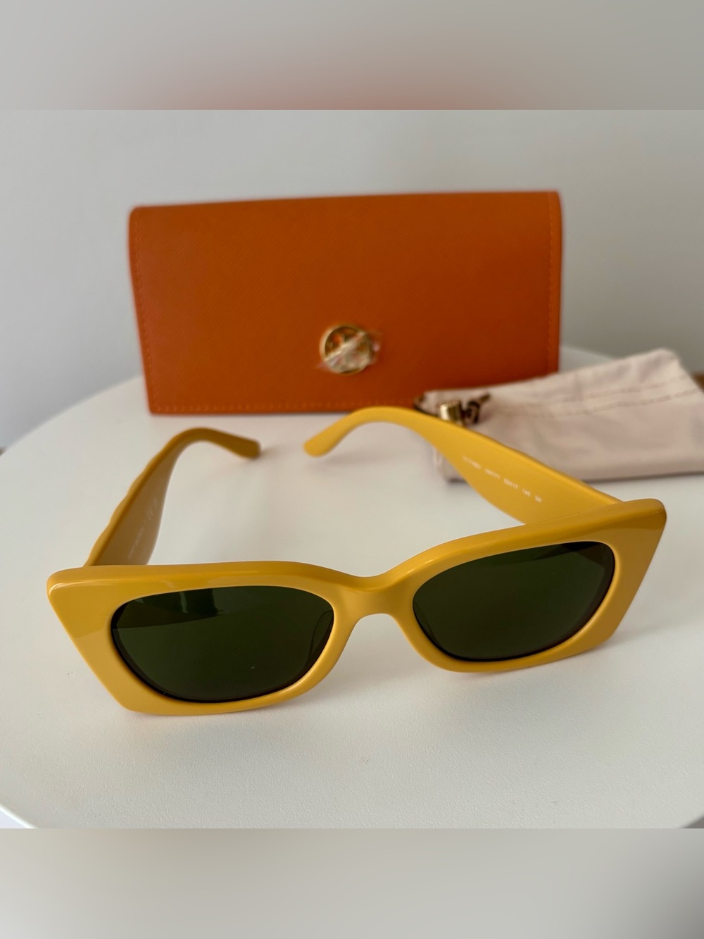 Tory Burch Yellow Frame Sunglasses with Brand New Case